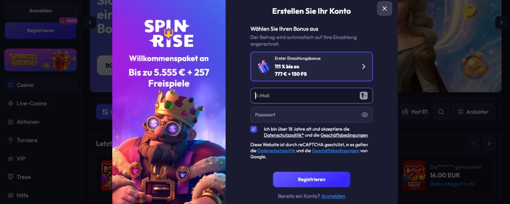 Spinrise Casino App – das mobile Casino-Erlebnis für Spieler in Österreich