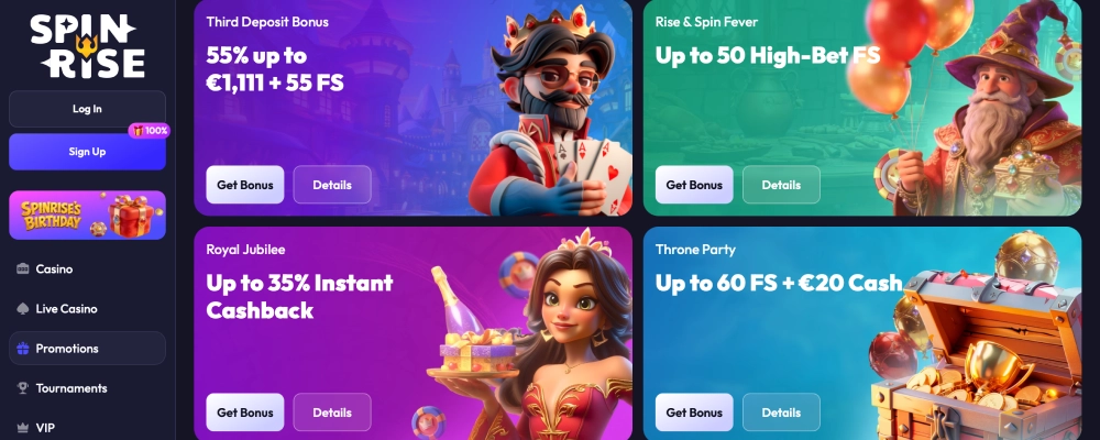 Claim your Spinrise Bonus and Start Playing