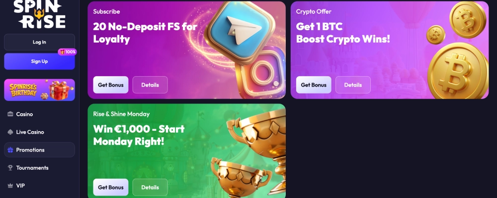 Use Bonuses and Promotions on Your Mobile Device Spinrise
